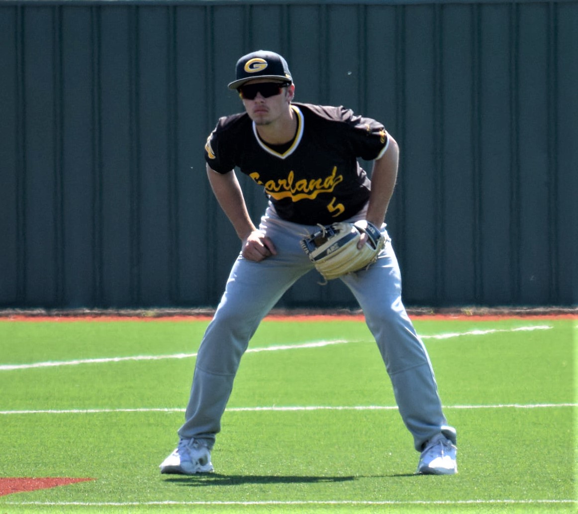 Clay Hutcherson playing third base